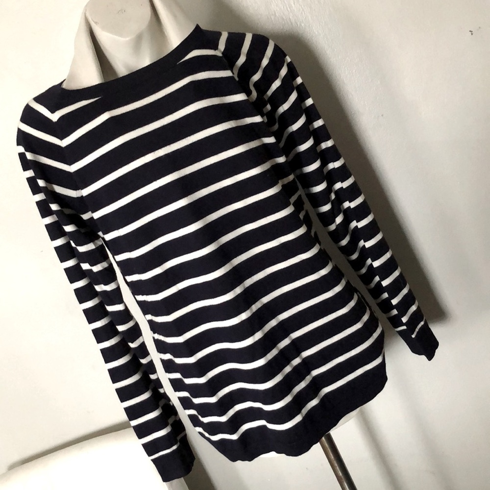 Spense brand Navy/White striped sweater